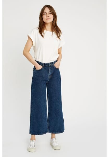 People Tree - Ariel Wide Leg Blue Jeans - 10 Tree Fashion, People Tree, Cropped Wide Leg Jeans, Jean Large, Flare Denim Jeans, Cropped Flare Jeans, Straight Crop Jeans, Mile High, Cropped Flares