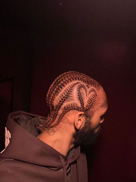 Straight Hair Braid Styles Men, Men Braids Hairstyles Design, Male Braid Styles Full Head, Dyed Braids Men, Men Braiding Styles, Cornrows Guys, Men Braids Hairstyles Full Head, Mens Cornrows Design Black Men, Male Braid Styles