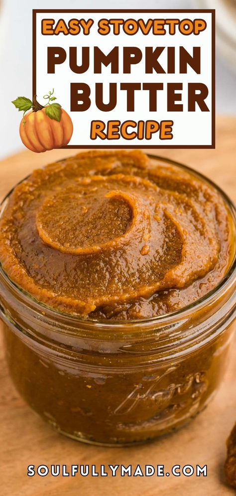 My pumpkin butter is ready in about 30 minutes made with simple ingredients, and it stays fresh in the fridge for three weeks! It's perfect for those busy families who want an easy fall treat that is inexpensive and has that homemade yummy flavor you can't beat! Pumpkin Pecan Butter Recipe, Pumpkin Butter With Canned Pumpkin, Canned Pumpkin Butter, Canned Pumpkin Butter Recipe, Pumpkin Butter Canning Recipe, Pure Pumpkin Recipes Easy, Sugar Pumpkin Recipes, Pumpkin Butter Recipes, Pumpkin Juice Recipe