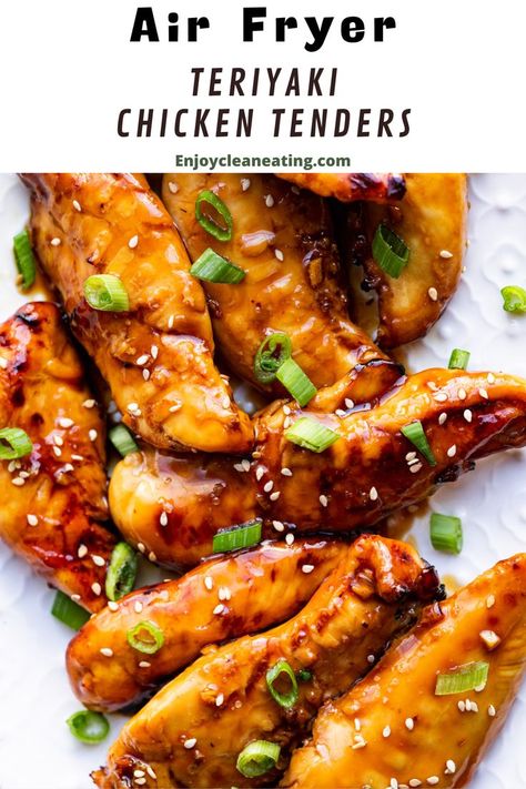 Teriyaki Chicken Tenders Teriyaki Chicken Tenders, Air Fryer Recipes Asian, Chicken Tenders In Air Fryer, Air Fryer Teriyaki Chicken, Teriyaki Chicken Marinade, Air Fried Chicken Tenders, Teriyaki Chicken Recipe, Air Fryer Chicken Tenders, Teriyaki Recipe