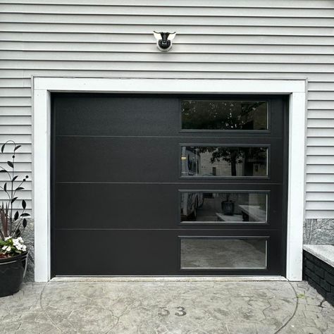 Just have to take a moment to appreciate these gorgeous Modern Steel garage doors. Giving a big shout out to our dealers and their work that shows how even the darkest elements can illuminate a home's exterior. Send us a DM to learn about the dealers near you. 📷 & install: Pro-Lift Garage Door Inc. 📷 & install: Prime Garage Door & More LLC 📷 & install: Dimond Overhead Door Black Garage Doors, Contemporary Garage Doors, Single Garage Door, Modern Garage Doors, Steel Garage Doors, Steel Garage, Modern Garage, Overhead Door, Garage Door