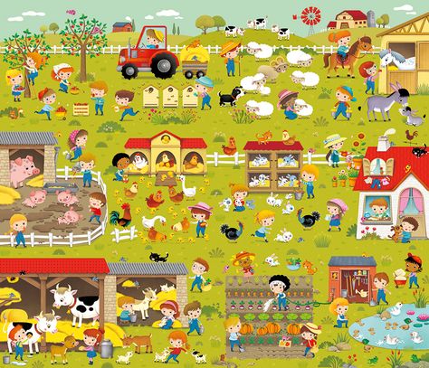 Portfolio Archivi | Page 2 of 7 | Federica Iossa | Page 2 Happy Farm, Children's Illustration, Animal Puzzle, Hidden Pictures, Kids Wooden Toys, Search And Find, Kids Learning Activities, Kids Books, Childrens Illustrations