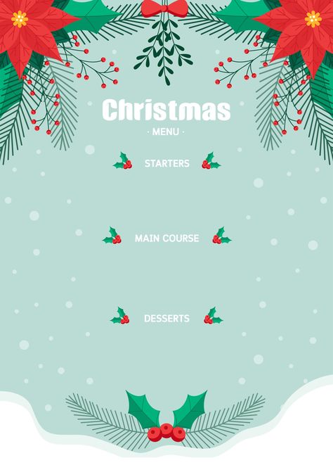 Christmas Menu Template, Menu Christmas, Xmas Background, Christmas Starters, Traditional Christmas Dinner, Printable Menu Template, Menu Card Template, Christmas Dinner Menu, Christmas Menu