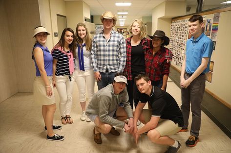 Country Spirit Week, Country Vs Country Club, Country Club Outfit, Spirit Week Outfits, Homecoming Week, Dress Up Day, Club Outfit, Student Council, Spirit Week