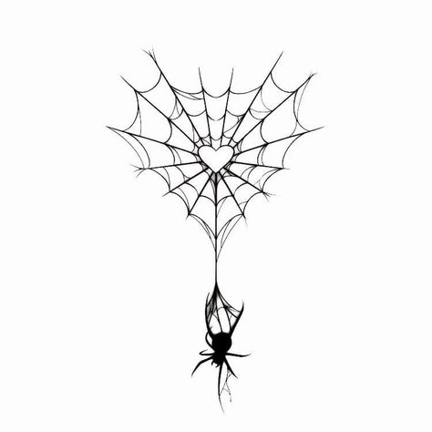 Spider With Web Tattoo Design, Cobwebs Tattoo, Spider Elbow Tattoos For Women, Spider Tattoo Outline, Hear Spider Web Tattoo, Spider Tattoo Ribs, Spider Tattoo Placement Ideas, Heart Spiderweb Tattoo, Spider Web Tattoo On Breast