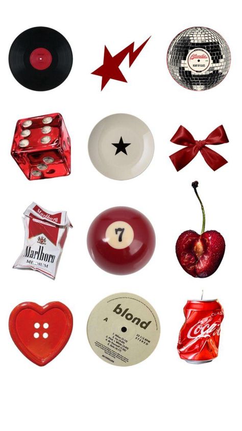 Blondie Heart Of Glass, Ig Icons Highlights Aesthetic, Circle Collage, 달력 디자인, Scrapbook Printing, Iphone Case Stickers, Red Icons:), Iphone App Design, Collage Background