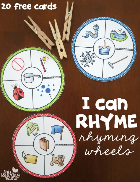 Rhyme Production Kindergarten, Rhyming Practice Kindergarten, Rhyming Flashcards Free Printable, Rhyming Activities Preschool, Preschool Rhyming, Rhyme Activities, Reading Readiness, Prek Literacy, Phonemic Awareness Activities