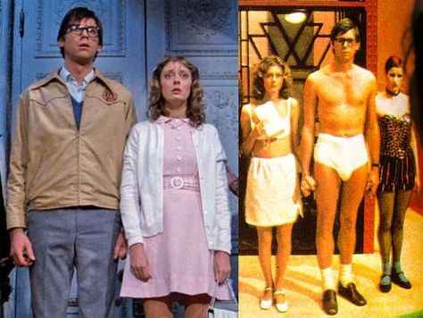 Rocky Horror Janet And Brad, Janet And Brad Costume, Rocky Horror Picture Show Brad And Janet, Brad And Janet Rocky Horror, Janet Costume Rocky Horror, Rocky Horror Picture Show Costume Janet, Brad And Janet Costume, Janet Weiss Rocky Horror, 80s Horror Movies Costumes