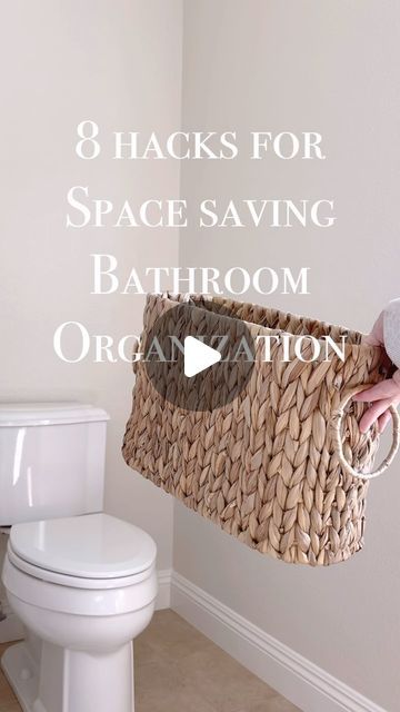 Nicole Boyle on Instagram: "Comment links or find the links in my profile. These are my all time favorite bathroom finds that my family uses daily. The woven basket looks pretty, and offers extra storage for towels or toilet paper. The toilet paper holder with built in shelf is perfect for wipes or your phone. I love an automatic close trash can, so the trash is never left open. These hooks are always a favorite, because the use suction and don’t damage your wall or tile. Comment link for all the bathroom favorites. #homehacks" Bathroom With Laundry Basket, Wc Cabinet Ideas, Toilet With Black Accessories, Closed Off Toilet In Bathroom, Bathroom Open Shelf Decor, Small Bath Organization Ideas, Around The Toilet Storage Ideas, Over The Toilet Storage Ideas Modern, On Top Of Toilet Storage