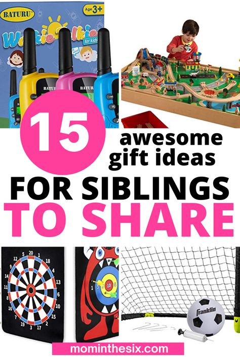 Whether you have twins, kids close in age or a limited budget – gifts for siblings to share can be a challenge to find. Depending on the age sharing may not be going so well, but joint gifts for siblings can be fun and can make great Christmas gifts to strengthen the bond and encourage more sister/brother play.  Here is a list of our favorite gifts for multiple children in your family. Big Christmas Gifts For Kids, Sibling Christmas Gift Ideas, Sibling Gifts Christmas, Christmas Gifts For Siblings, Sibling Gift Ideas, Gift Ideas For Siblings, Christmas Presents For Toddlers, Gifts For Siblings, Gift For Siblings