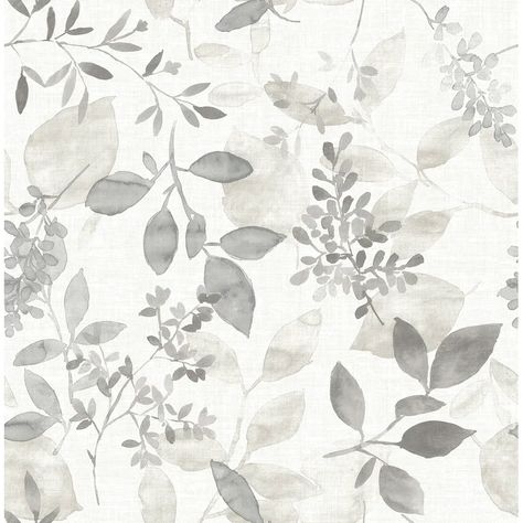 Gracie Oaks Aalyia 18' L x 20.5" W Peel and Stick Wallpaper Roll & Reviews | Wayfair Greyscale Colour, Farmhouse Wallpaper, Brewster Wallcovering, A Street Prints, Back Drop, Botanical Wallpaper, Watercolor Wallpaper, Grey Wallpaper, Neutral Decor