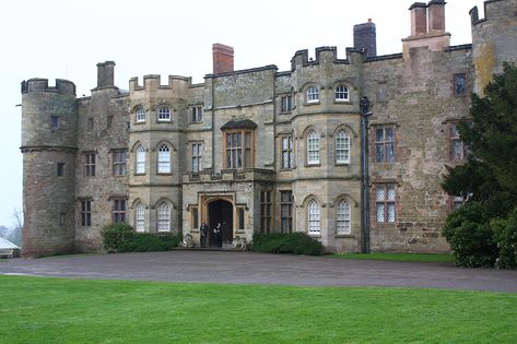 Croft Castle, Leominster, Herefordshire, is a 17th century stone quadrangular fortress, built close to the site of the old medieval castle. Croft Castle, English Architecture, European Castles, Castles In Scotland, Castle House, Fantasy Castle, English Country House, Stately Home, Medieval Castle