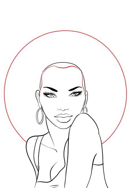 draw How To Draw Afro Hair, How To Draw Curls, Afro Hair Drawing, Afro Painting, I Draw Fashion, Afro Hair Art, Draw Fashion, Fashion Figure Drawing, Hairstyles Art