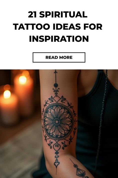 21 Spiritual Tattoo Ideas for Inspiration Spiritual Tattoo Designs, Spiritual Tattoo Ideas, Esoteric Tattoo, Fierce Tattoo, Hindu Tattoos, Celestial Motifs, Spiritual Tattoo, Native American Totem, Simple Tattoo Designs