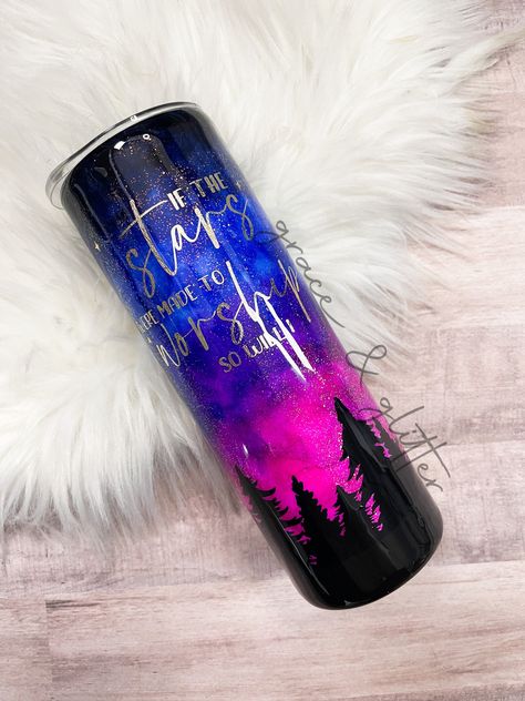 This listing is for a beautiful beach scene ombre glitter tumblers. Perfect cup for your cold drink while sitting on the beach getting your tan on! In the personalization spot please add what name you would like to include on the tumbler. These tumblers are sealed with FDA compliant, food grade, two part epoxy resin. They are smooth as glass and have a glossy finish. The tumblers are stainless steel double walled and vacuum insulated, they keep drinks ice cold for 24+ hours and hot for 5+ hours. Christian Epoxy Tumbler, Faith Tumbler Cups, Popular Epoxy Tumblers, Cup Tumbler Ideas, Glitter Tumbler Ideas Diy, Beautiful Beach Scenes, Tumbler Cups Personalized, So Will I, Made To Worship