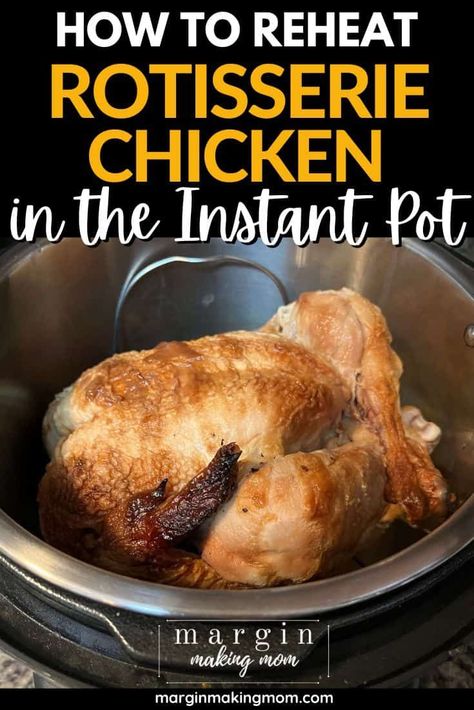 Learning how to reheat a rotisserie chicken without drying it out is key to getting the most bang for your buck. Use your Instant Pot for moist and tender meat--you can even make gravy with the drippings! Reheat Rotisserie Chicken, Chicken In Instant Pot, Costco Rotisserie Chicken, Costco Chicken, Reheat Chicken, Instant Pot Cookbook, Cheesy Chicken Broccoli, Broiled Chicken, Tender Meat