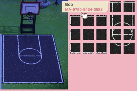 Animal Crossing Gym Floor, Basketball Animal Crossing, Animal Crossing Basketball Court Code, Basketball Court Animal Crossing, Basketball Acnh, Acnh Volleyball Court Design Code, Animal Crossing Basketball Court, Acnh Basketball Court Design, Acnh Flooring Codes