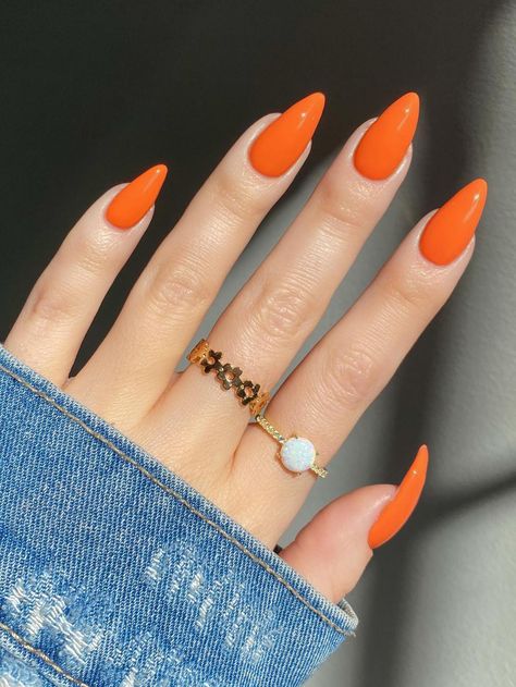 Nail Color Trends, Orange Nails, Chic Nails, Artificial Nails, Best Acrylic Nails, Nail Kit, Nail Manicure, Elevate Your Style, French Nails