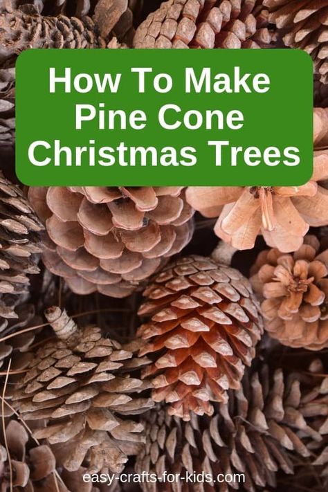 Hand Christmas Tree, Easy Winter Crafts, Pinecone Crafts Christmas, Fun Winter Crafts, Kids Christmas Crafts Easy, Pine Cone Christmas, Pinecone Christmas, Winter Diy Crafts, Pine Cone Christmas Tree