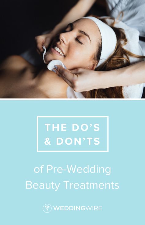 The Do's and Don'ts of Pre-Wedding Beauty Treatments - We asked beauty professionals to break down the do’s and don’ts of those pre-wedding beauty treatments you’ve been eyeing, so you can make an appointment and relax with confidence. Read their tips on WeddingWire! Wedding Beauty Routine, Wedding Facial, Wedding Skincare, Plan Checklist, Homemade Ideas, Beauty Professional, Cinderella Story, Wedding Countdown, Wedding Etiquette