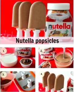 DIY : NUTELLA POPSICLES Nutella Popsicles Recipe, Nutella Popsicles, Diy Nutella, Nutella Desserts, Torte Cupcake, Nutella Recipes, Ice Cream Popsicles, Ice Lolly, Popsicle Recipes