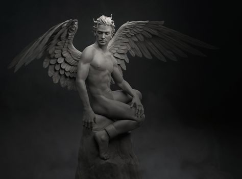 ArtStation - Lucifer, Sophie-Amélie Martel Lucifer Wings, Fallen Angel Art, Vaporwave Art, Rennaissance Art, Francisco Goya, Anatomy Study, Angel Painting, Greek Art, Figure Drawing Reference