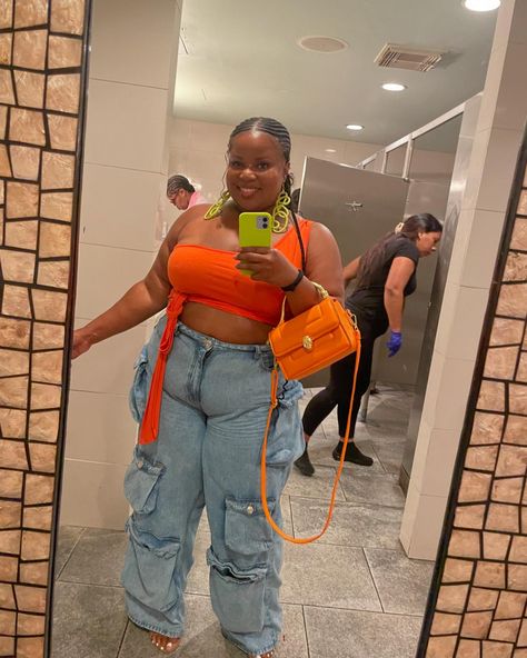 Me and 🧡 go together 🤝🏾 real bad. Am I the only one obsessed with orange? Orange Outfits For Black Women, Outfits For Black Women, Orange Outfits, Am I The Only One, Orange Outfit, Black Women, Orange, Black