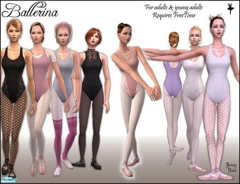 Eight ballet outfits ideal for FreeTime dance hobby or career. For adults and young adults. Requires FreeTime. Found in TSR Category 'Sims 2 Clothing Sets' Dance Career, Sims Makeup, Ballet Outfits, Makeup Cc, Ballerina Outfit, Female Dancers, Ballet Clothes, Dancers Outfit, Sims 4 Toddler