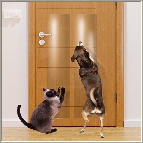 Door Scratch Protector, Protect Your Door, Furniture and Wall with Clear Premium Heavy Duty Door Cover Scratch Shield, Large Door Protector From Dog, Cat Scratching Furniture, Door Protector, Vinyl Doors, Door Guard, Pet Door, Furniture Scratches, Cat Products, Cat Bed Furniture