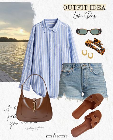 Denim Shorts Outfit Summer, Lake Outfit, Country Summer Outfit, Date Night Outfit Summer, Denim Shorts Outfit, Outfit Work, Simple Summer Outfits, Summer Shorts Outfits, Practice Outfits