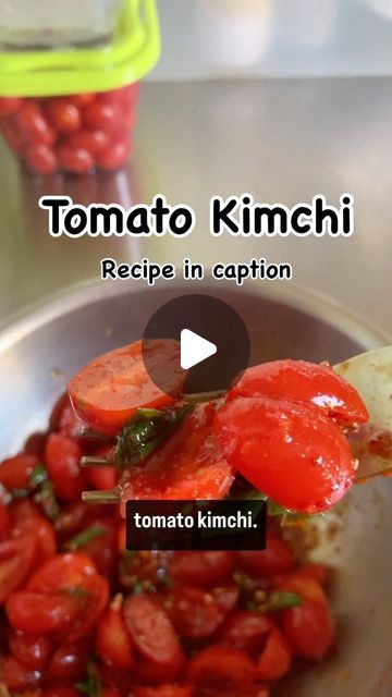 Words Drawings, Word Drawings, Kimchi Recipe, Korean Words, Grape Tomatoes, Pinch Of Salt, White Vinegar, Fish Sauce, Sesame Oil