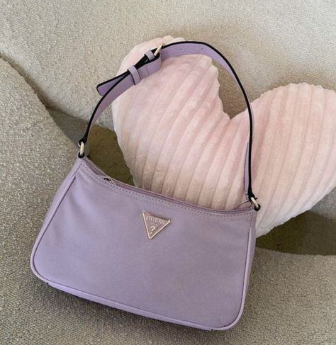 Purses Aesthetic, Aesthetic Purple, Bag Prada, Purple Bag, Purple Hands, Guess Bags, Purple Bags, Cute Fits, Prada Bag