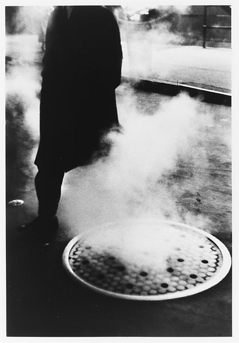 Man Near Manhole, Times Square, New York City Louis Stettner (American, born New York, 1922) #truenewyork #lovenyc Louis Stettner, Berenice Abbott, Alfred Stieglitz, New York Subway, Gelatin Silver Print, National Gallery Of Art, Black N White Images, New York Street, The Villain