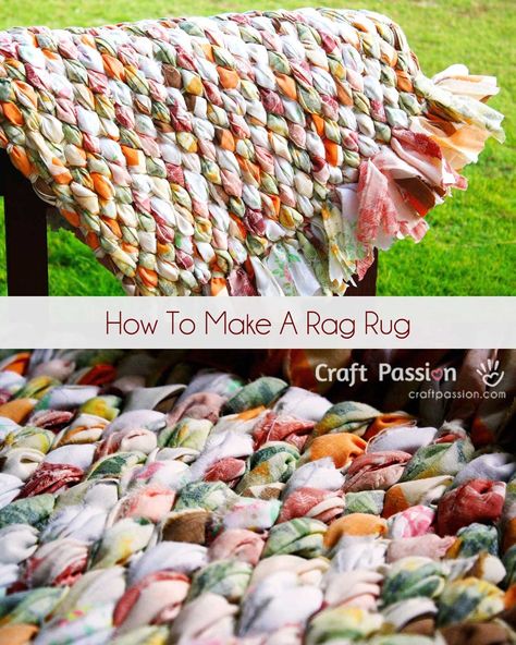 Make A Rag Rug, Rag Rug Diy, Craft Hacks, Old Bed Sheets, Rag Rug Tutorial, Braided Rag Rugs, Rug Tutorial, Rag Rugs, Home Video