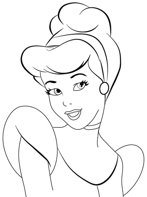 How to Draw Cinderella's Face with Easy Step by Step Drawing Tutorial - How to Draw Step by Step Drawing Tutorials Cinderella Drawing, Cinderella Coloring Pages, تزيين دفاتر, Easy Pencil Drawings, Disney Character Drawings, Easy Disney Drawings, Disney Princess Colors, Disney Princess Coloring Pages, Disney Drawings Sketches