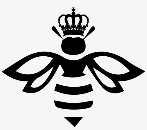 Queen Bee Drawing Simple, Queen Bee Logo, Bee Outline, Queen Bee Tattoo, Bee Silhouette, Bee Logo, Bee Drawing, Bee Inspired, Bee Tattoo