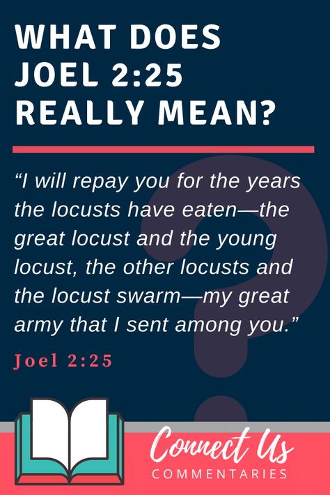 Here is a commentary and explanation of Joel 2:25, “I will repay you for the years the locusts have eaten—the great locust and the young locust, the other locusts and the locust swarm—my great army that I sent among you.” 33 Meaning, I Have Overcome The World, The Word Became Flesh, Tattoo Words, John 8 12, Bible Truths, Bible Commentary, Names Of Jesus Christ, Overcome The World