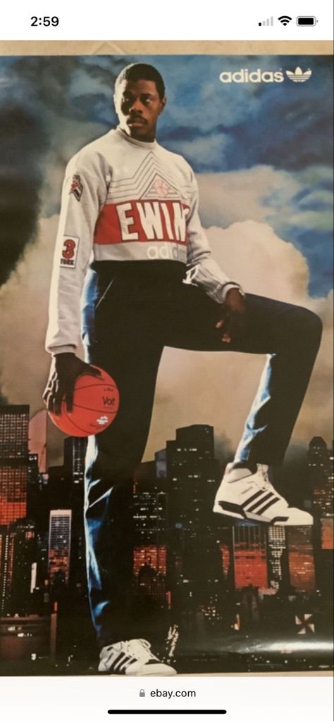 PATRICK EWING 1986 ADIDAS AD Adidas Ad, Patrick Ewing, Ny Knicks, Nba, Adidas, New York, Quick Saves