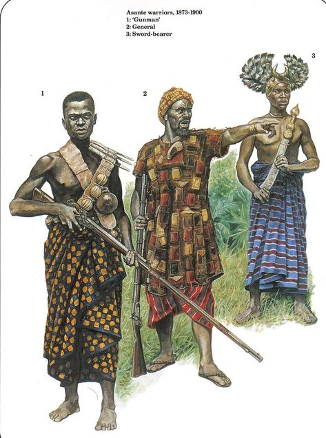 https://flic.kr/p/7LbQfb | African Warriors | illustration of Richard Scollins showing warriors of the Ashanti Empire Ashanti Empire, Historical Warriors, Afrikaanse Kunst, African Queen, African History, African Men, African Culture, West Africa, Military History