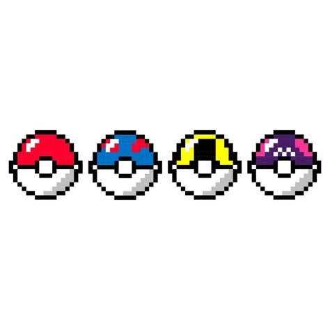 Pixel art retro 8 bit Poke Ball, from pokemon Pixel Heart Tattoo, 8 Bit Pixel Art, Pokemon Pixel Art, Pokemon Pixel, Pokemon Cross Stitch, Pokemon Sprites, Pixel Art Pokemon, Pokemon Ball, Poke Ball