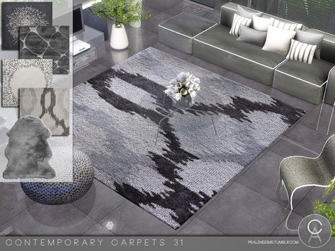 Sims Cc Furniture, Sims4 Furniture, Sims 4 Cc Furniture Living Rooms, Sims 4 Build Cc, Sims 4 Tsr, Play Sims 4, Contemporary Carpet, Sims 4 Bedroom, Furniture Cc