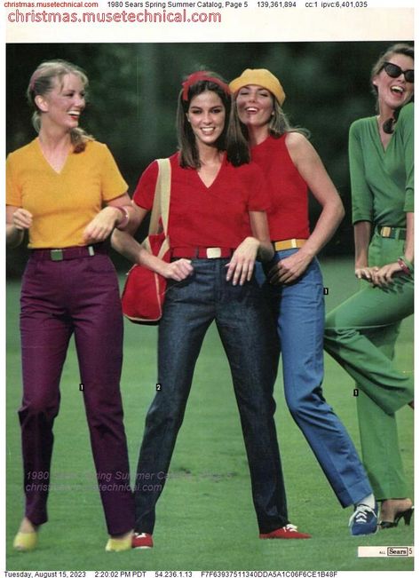 1985 Clothes, Early 80s Fashion, Spring Pants Outfits, 1980 Clothes, 1980 Fashion, 1980’s Fashion, Chicana Style, Sears Catalog, Fashion 70s