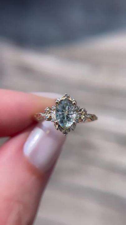 John Dyer Starbrite, Fairy Core Ring, Starbrite Cut Sapphire, Starbrite Cut Ring, Fantasy Rings Engagement, Fairy Core Engagement Rings, Fairy Wedding Rings, Wedding Rings Fairy, Fairy Wedding Ring