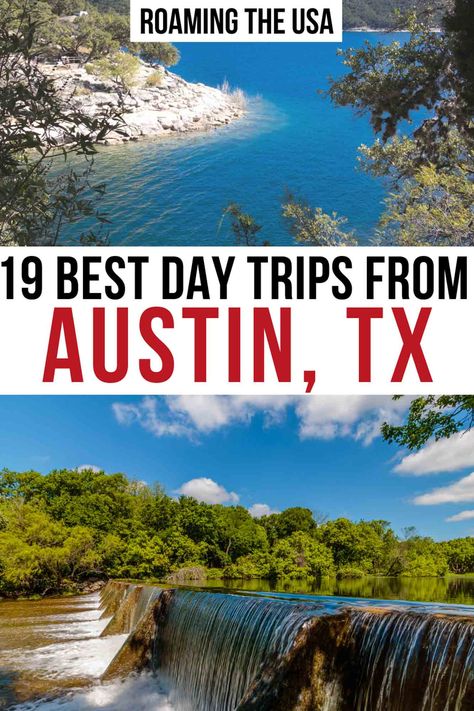 19 Best Day Trips from Austin, Texas - Roaming the USA Austin Texas Travel, Pedernales Falls State Park, Austin Travel, Texas Adventure, Enchanted Rock, Guadalupe River, Popular Travel Destinations, Travel Bucket List Usa, Canyon Lake