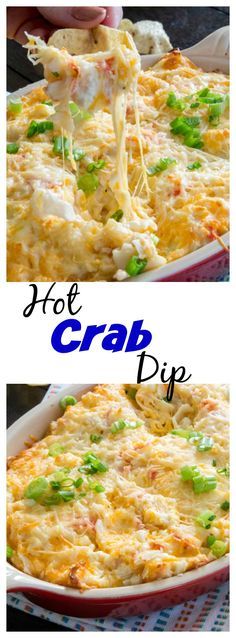 Hot Crab Dip – an easy and delicious cheesy dip that will be a hit and any party. A slightly spicy crab dip that is ready in minutes. Spicy Crab Dip, Hot Crab Dip Recipe, Seafood Healthy, Pepperoni Dip, Chips Dip, Spicy Crab, Hot Crab Dip, Resep Seafood, Cheesy Dip