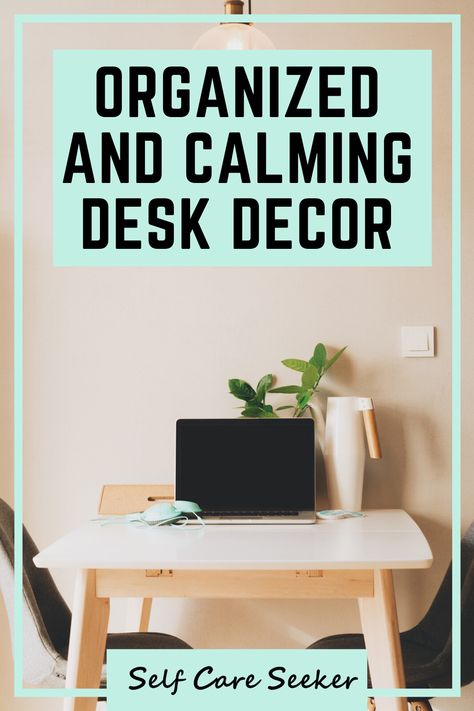 Feeling stress or disorganized at work? Make your desk calm and organized with these home decor tips. Repin and read this post to learn how to use calming desk decor to reduce stress and be more productive. #deskorganization #calmingdeskdecor #relaxingofficespace Relaxing Desk Decor, Modern Farmhouse Sunroom, Books Organization, Relaxing Office, Desk Items, Working Desk, Sunroom Decorating, The Family Handyman, Desk Inspiration