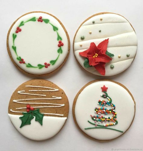 Christmas Sugar Cookies Decorated, Decorated Christmas Cookies, Cute Christmas Cookies, Christmas Cookies Gift, Sugar Cookie Designs, Christmas Cookies Decorated, Xmas Cookies, Xmas Food, Christmas Sugar Cookies