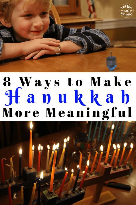 8 Ways to Make Hanukkah More Meaningful. Ideas and traditions for your family to start this year #Hanukkah #menorah #decembertraditions Traditions For Kids, Hannukah Decorations, Hanukkah Recipes, Hanukkah Activites, Hanukkah Dinner, Hanukkah Traditions, Diy Hanukkah, Happy Hannukah, Hanukkah Art