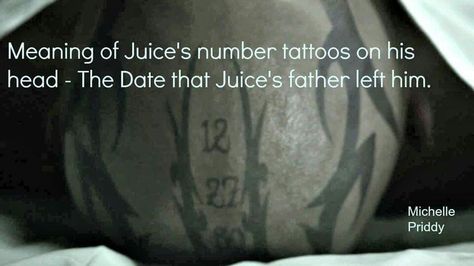 Juice Ortiz Sons of Anarchy Sons Of Anarchy Juice, Sons Of Arnachy, Juice Ortiz, Number Tattoos, Sons Of Anarchy, Juice, Meant To Be, Tattoos, Quick Saves