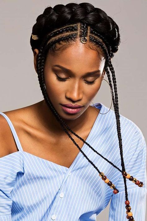 Cornrows Braids To Look Like A Magazine Cover ★ Hairstyles Diy, Cornrow Ponytail, Cabello Afro Natural, Halo Braid, Braided Hairdo, Long Box Braids, Hair Cute, Pelo Afro, Cornrows Braids